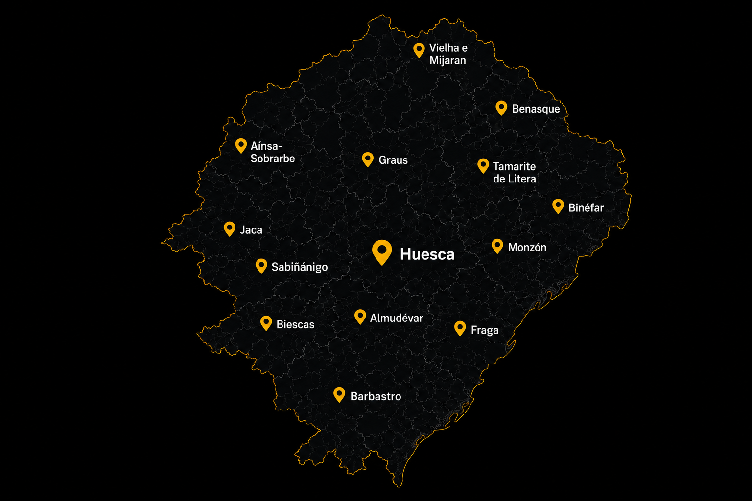 mapa huesca